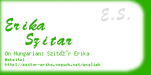 erika szitar business card